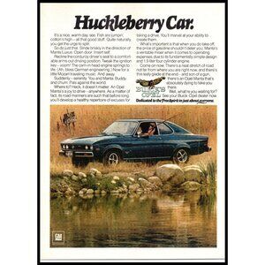 1975 Buick Opel Manta Lexus Coupe Vintage Print Ad Fishing Rod Pole Wall Art